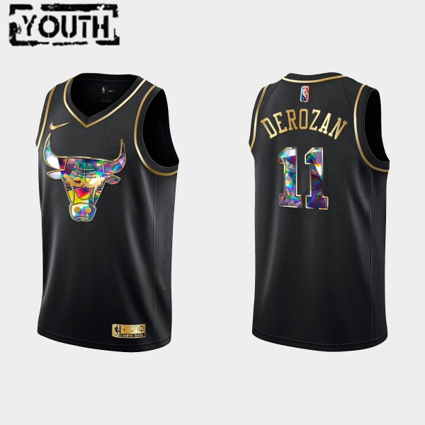 NBA Chicago Bulls Trikot DeMar DeRozan 11 Nike 2021-22 Schwarz Golden Edition 75th Anniversary Diamond Swingman - Kinder NBA Chicago Bulls Trikot DeMar DeRozan 11 Nike 2021-22 Schwarz Golden Edition 75th Anniversary Diamond Swingman - Kinder